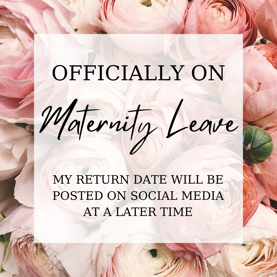 Officially On Maternity Leave. My return date will be posted on Social Media at a later time.